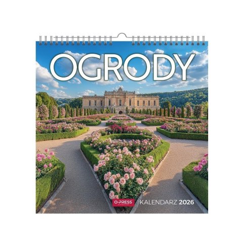 Kalendarz 2026 wieloplanszowy kwadrat Ogrody