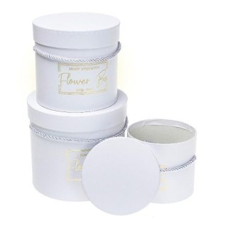 Pudełko Flower Box 3szt biały ROZETTE