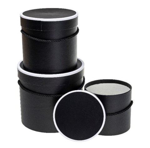 Pudełko Flower Box 3szt czarny ROZETTE