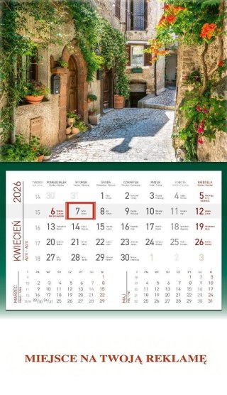 Kalendarz 2026 ścienny jednodzielny Toskania