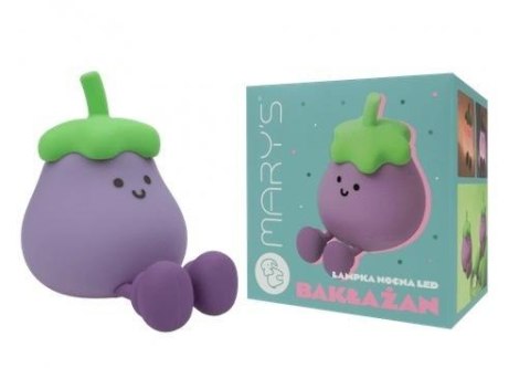 Lampka nocna LED bakłażan