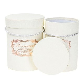 Pudełko Flower Box 2szt kremowy ROZETTE