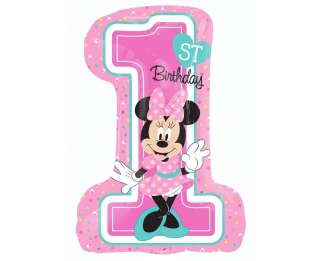 Balon foliowy 1st Birthday Minnie Mouse