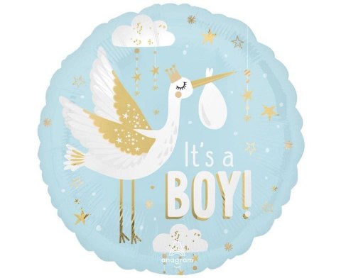 Balon foliowy Special delivery Baby Boy 46cm