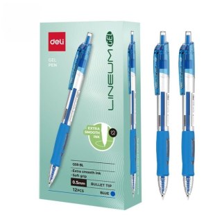 Długopis żelowy 0,5mm Arrix niebieski (12szt) DELI