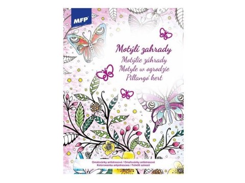 Kolorowanka antystresowa Motyle w ogrodzie