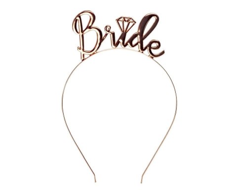 Metalowa tiara Bride różowe złoto