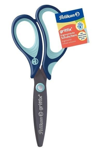 Nożyczki Griffix praworęczne niebieskie (3szt)