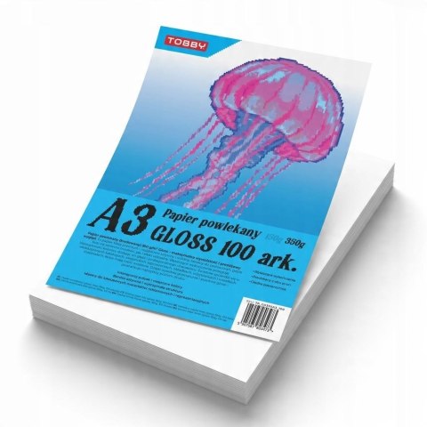 Papier kredowy powlekany A3 350 g/m gloss 100 ark