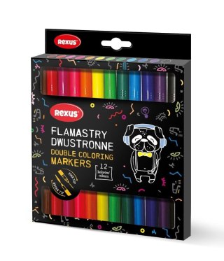 Mazaki dwustronne 2w1 12 kolorów