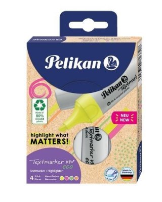 Zakreślacz 490 Eco neon 4 kolory