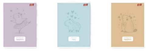 Zeszyt A5/32K linia dwukolorowa Capybara (15szt)