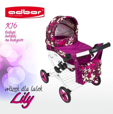 WÓZEK DLA LALEK LOLA K08 + TOREBKA DeLuXe