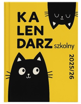 Kalendarz 2025/2026 A5 tygodniowy szkolny Kot