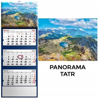 Kalendarz 2026 trójdzielny panorama tatr