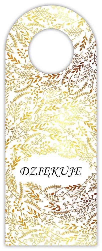 Zawieszka na butelkę - Dziękuję złote