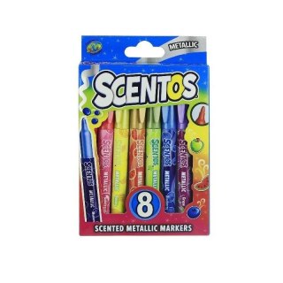 Markery pachnące metaliczne 8szt