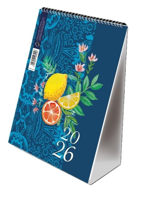 Kalendarz 2026 A5 pionowy ze spiralką cytrusy