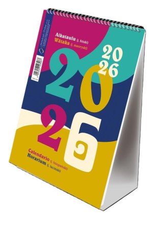 Kalendarz 2026 A5 pionowy ze spiralką kolory