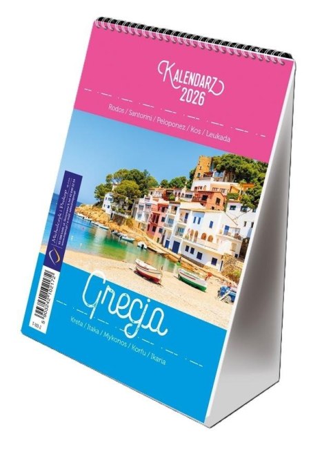 Kalendarz 2026 B6 pionowy ze spiralką Grecja
