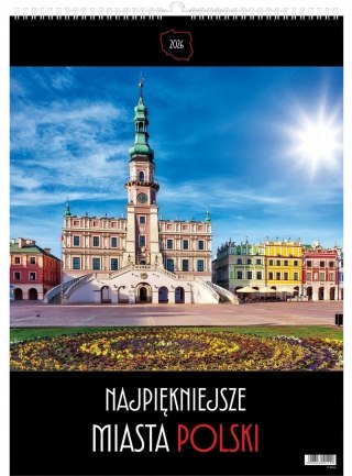 Kalendarz 2026 wieloplanszowy miasta polski