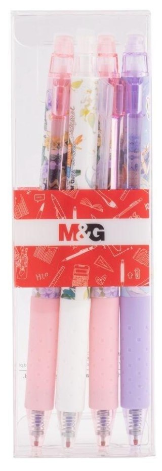 Długopis automat 0.5mm Flower Manga nieb 4szt M&G