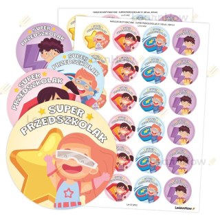 Naklejki motywacyjne - Super przedszkolak 48szt