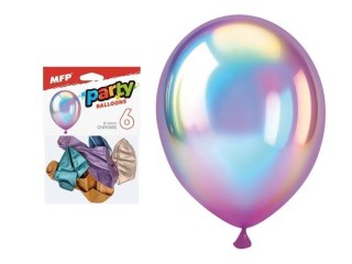 Balon dmuchany chrom 30cm 6szt