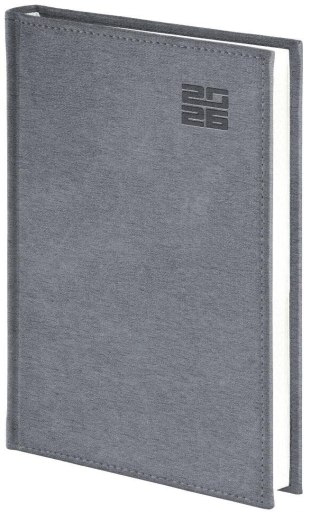 Kalendarz 2026 B6 dzienny Aluminium srebrny