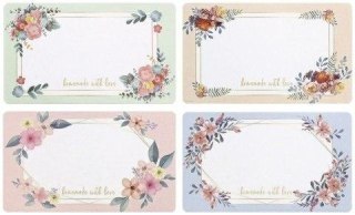 Etykieta samoprzylepna kwiatowe 250szt