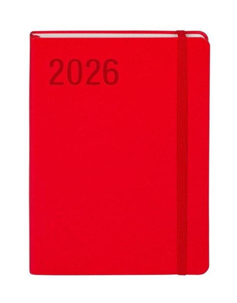 Kalendarz 2026 A5 Minimalizm czerwony TNS
