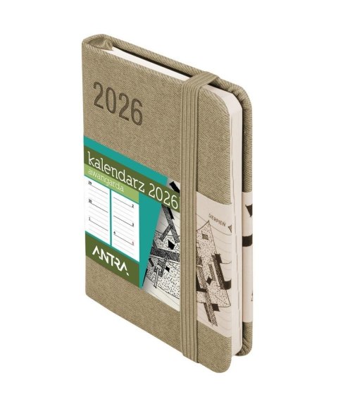 Kalendarz 2026 A7 Awangarda TDW beżowy