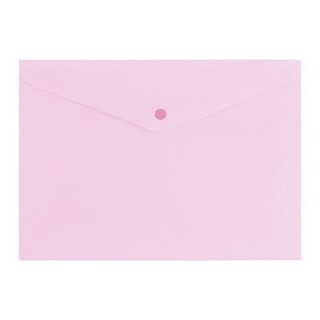 Teczka A4 zamykane na zatrzak pastel różowy