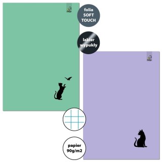 Zeszyt A4/32K kratka 90g Koty (6szt)