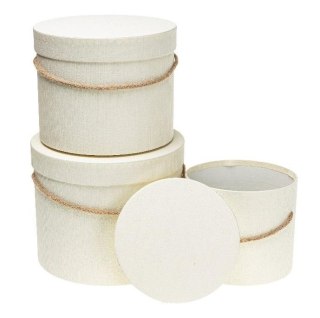 Pudełko Flower Box 3szt biały ROZETTE