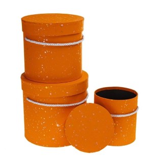 Pudełko Flower Box 3szt pomarańczowy ROZETTE