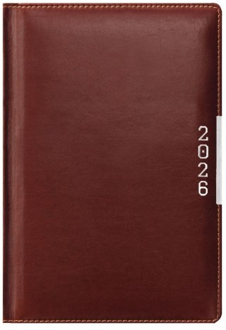 Kalendarz 2026 A6 kieszonkowy tygodniowy brązowy