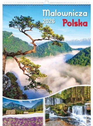 Kalendarz 2026 wieloplanszowy malownicza Polska