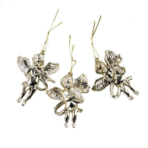 Aniołki wiszące złote 3szt