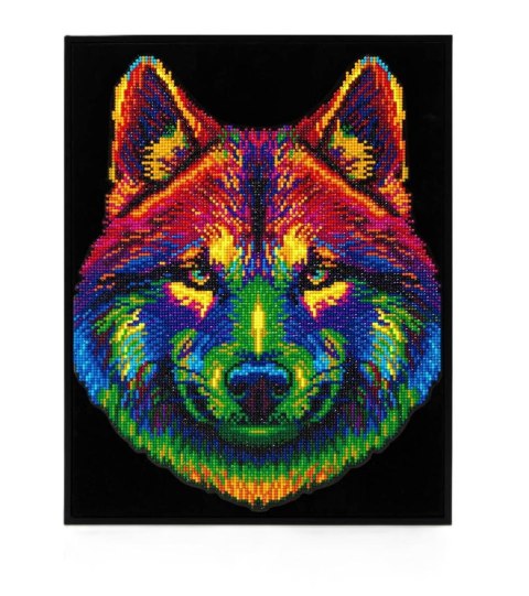 Diamond Dotz - Adults Flocked Neon Wolf