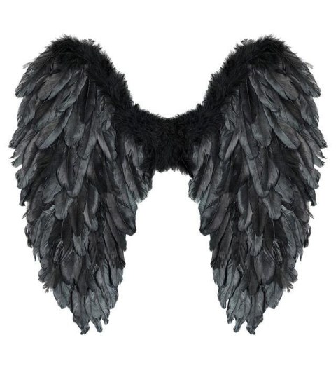 Czarne skrzydła naturalne pióra