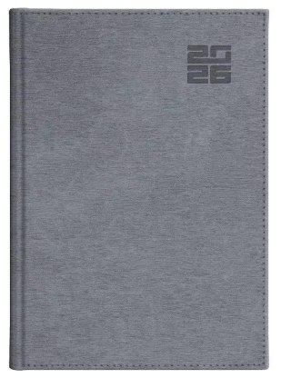 Kalendarz 2026 B5 dzienny Aluminium srebrny