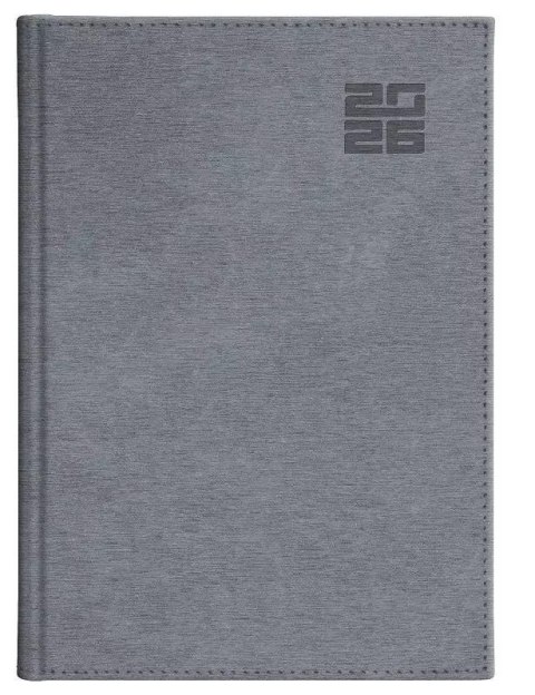 Kalendarz 2026 B5 dzienny Aluminium srebrny