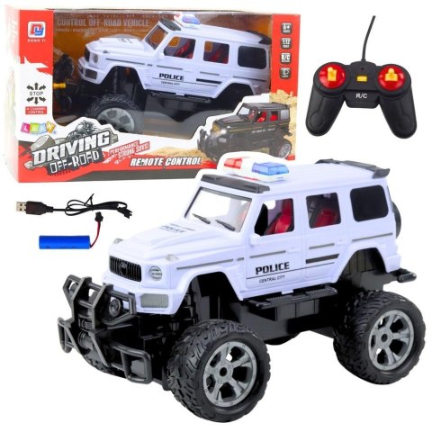 Radiowóz terenowy R/C 1:12 biały