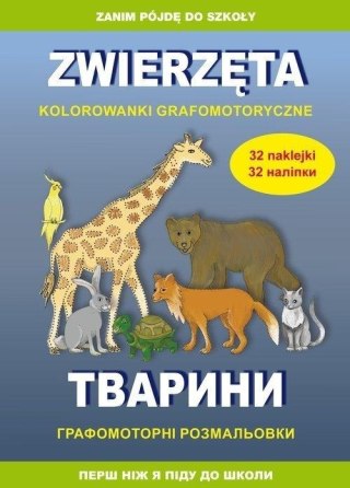 Zwierzęta. Kolorowanki grafomotoryczne