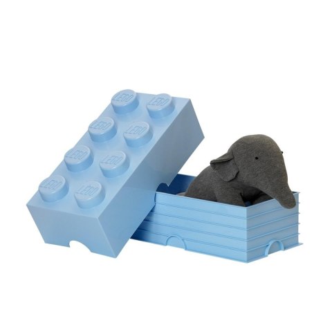 Lego pojemnik klocek ósemka błękitny