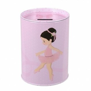 Skarbonka metalowa okrągła Balerina