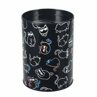 Skarbonka metalowa okrągła Kitty holograf