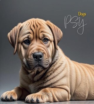 Kalendarz 2026 ścienny 32x32cm Psy