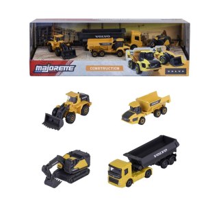 Majorette Pojazdy budowlane Volvo 4-pak